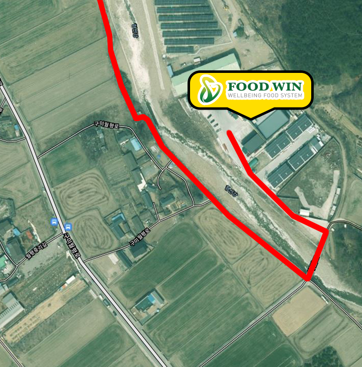 (주)푸드윈 본사 및 공장 위치 안내 지도